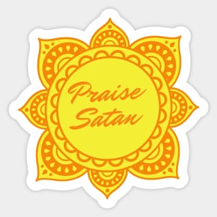 Praise Satan Satanic Sunshine Mandala Sticker